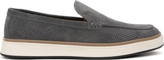 Sergio Moretti Gedetailleerde Su&egrave;de Loafers - Heren - Loafers - Grijs - 45 EU - Leer - Schoenen