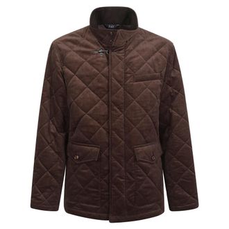 Fay Doorgestikt corduroy jack - Heren - Jassen - Bruin - Maat: XL Corduroy
