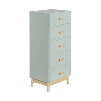 Mobili Rebecca Mobili Rebecca - C&oacute;moda Aloe 115x50x40 Mdf Pino Verde Agua Marr&oacute;n Escandinavo Para Montar