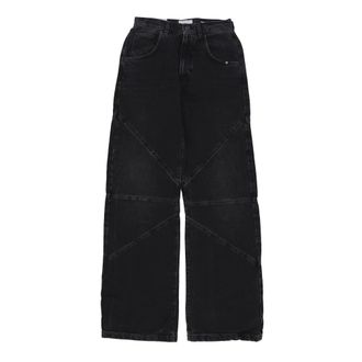 Amish Wide Jeans, female, Black, W26, Black Denim High Waist Wide Leg Jeans