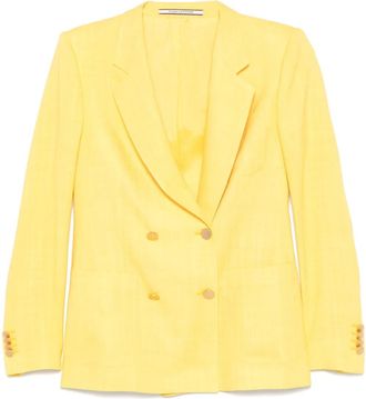 Tagliatore double-breasted blazer - women - Polyamide/Viscose/Cupro/Lyocell - 42 - Yellow