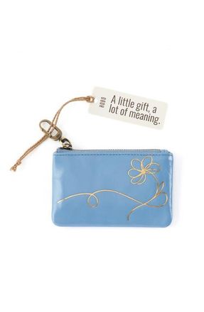Hobo Sentiment Leather Pouch in Faded Denim at Nordstrom