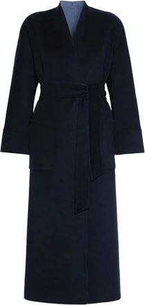 Max Mara Belted Coats - Dames - Jas met riem - Blauw - S - Jassen