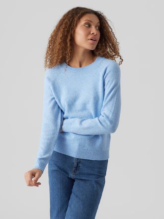 Vero Moda VMDOFFY LS O-NECK BLOUSE GA NOOS Materialmix, regular fit