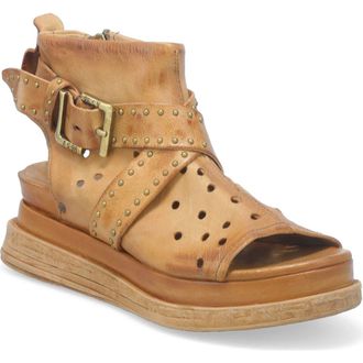 A.S.98 Lorrie Open Toe Bootie in Camel at Nordstrom, Size 10.5-11Us