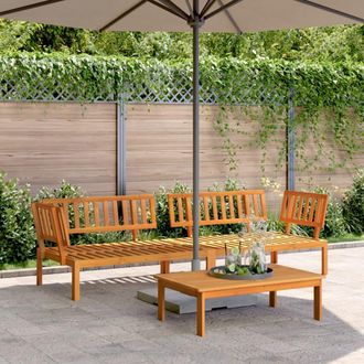 vidaXL Vidaxl - Sof&aacute;s De Esquina De Palets De Jard&iacute;n 2 Uds Madera Maciza Acacia