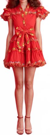Celia B Haze Mini Dress In Red