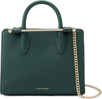 Strathberry The Strathberry Nano leather tote bag - women - Calf Leather/Polyester - OS - Green