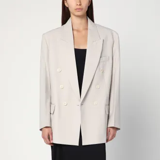 Victoria Beckham Pumice Coloured Double Breasted Jacket