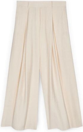 Fiorella Rubino Straight Broeken - Dames - Wijde Broeken - Beige - M - Broeken