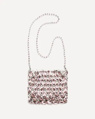Self Portrait Pouch a maglia metallica con cristalli Woman UNI