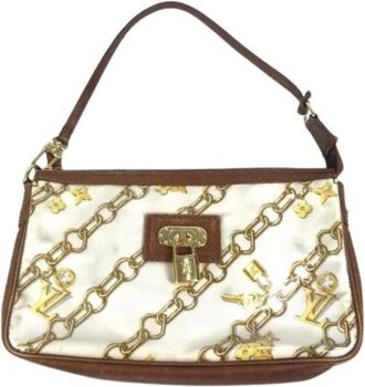 Louis Vuitton Pre-owned Shoulder Bags, female, White, Size: ONE SIZE Pre-owned Leather Shoulder Bag