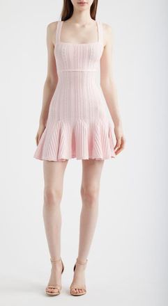 LoveShackFancy Tabatha Pointelle Minidress in Peach Sorbet at Nordstrom, Size Xx-Small
