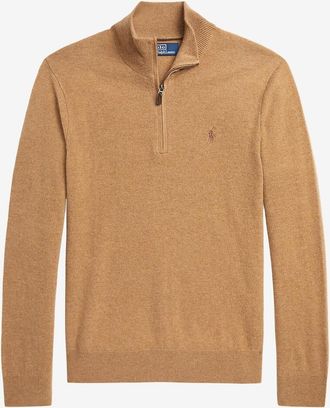 Polo Ralph Lauren Wollpullover mit Stehkragen und Zip Pony