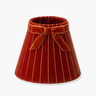 Mrs. Alice Velvet Bow Lampshade in Orange at Nordstrom