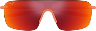 Maui Jim Palulu 99mm PolarizedPlus2 Shield Sunglasses in Orange at Nordstrom