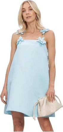 Y.A.S Douce Strap Midi Jurk - Dames - Korte kleedjes - Blauw - M - Polyester - Kleedjes
