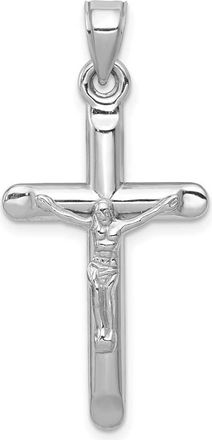 Diamond2Deal 14k White Gold Crucifix Pendant