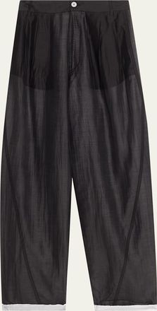Darkpark Phebe Double Sided Wide-Leg Pants with Chain