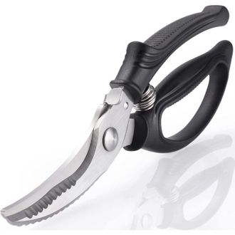 OEM Tijeras De Cocina Robustas Con Resorte Y Mecanismo De Bloqueo Para Cortar Aves, Pescado Y Verduras Hoja Duradera De Acero Inoxidable Endurecido. - Cre