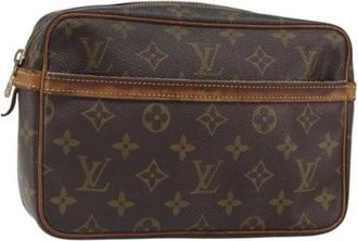 Louis Vuitton Pre-owned Clutches, female, Brown, Size: ONE SIZE Pre-owned Canvas Clutch