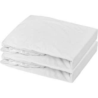 OEM Juego De 2 S&aacute;banas Ajustables - Mon Ptit Dodo - Jersey 100% Algod&oacute;n - 60 X 120 Cm - Blanco