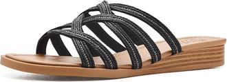 Blowfish Addison 2 Slide Sandals Womens Sandals Black : 6.5 M, Synthetic