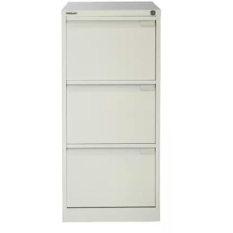Bisley 3 Drawer Foolscap Filing Cabinet - White