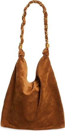 Saint Laurent Amalia Suede Shoulder Bag in 2916 Orange Caramel Cogn at Nordstrom