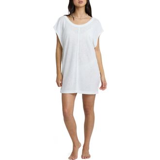 Billabong Hallow Wave Cover-Up Minidress in Salt Crystal at Nordstrom, Size X-Large