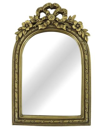 Sagebrook Home Mirror in Gilded Bow Arch 5x7 Frame