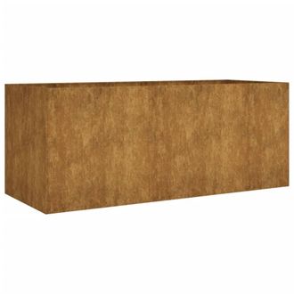 Berkfield Home Garden Raised Bed 200x80x80 cm Corten Steel in Brown | Size: 200 x 80 x 80 cm
