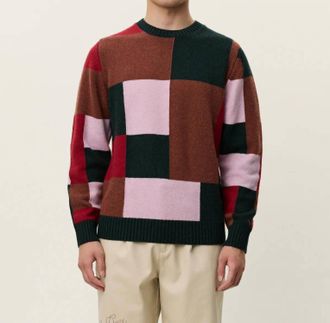 Les Deux Everett Colorblock Knit Sweater In Duffel Bag