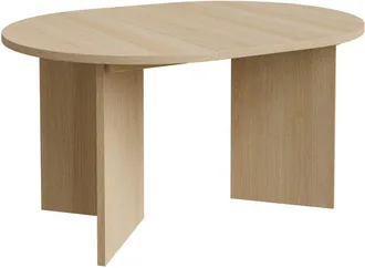 Selsey Selsey Ovo - Mesa De Comedor Redonda Extensible, 110-190 X 110 Cm, Efecto Roble Lindberg