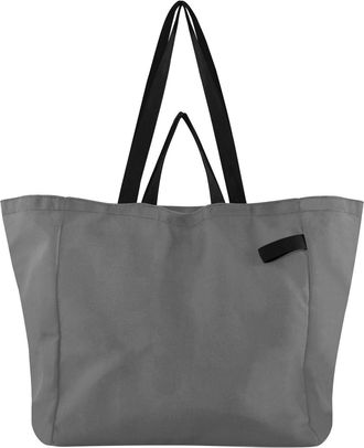 Generic Dark Gray print Reusable Canvas Tote Bag, Heavy Duty Grocery Shopping Bag with Large Capacity Double Handles Hard Bottom Work Groceries Travel