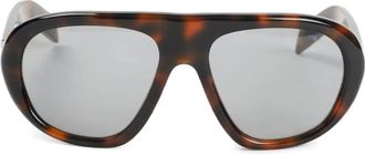 Prada Occhiali da sole geometrici in acetato - Marrone