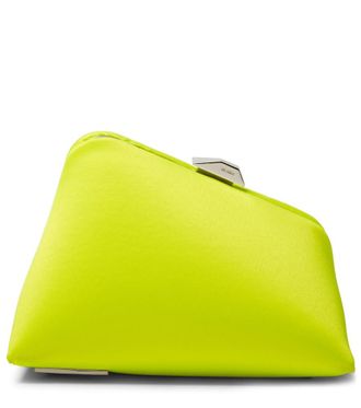 The Attico Midnight satin clutch