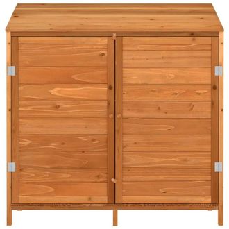 Berkfield Home Garden Shed Brown 102x52x112 cm Solid Wood Fir | Size: 102 x 52 x 112 cm