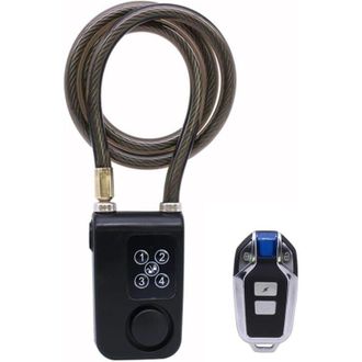 OEM Candado Para Bicicleta Con Control Remoto, Alarma Antirrobo Por Vibraci&oacute;n Con Cable De 80 Cm, Resistente Al Agua Ip55, Para Bicicletas, Motocicletas, 