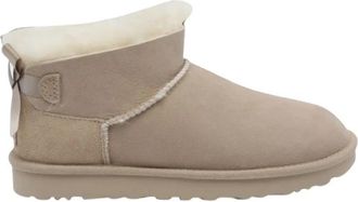 UGG Ultra Mini Bailey Bow Boot - Dames - Winterlaarzen - Beige - 35 EU - Su&egrave;de - Schoenen