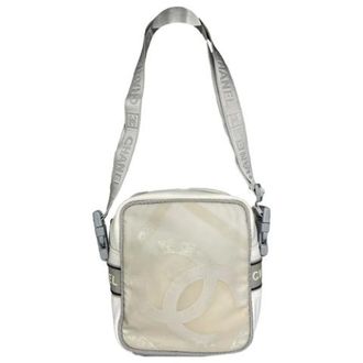 Chanel Pre-owned Cross Body Bags, female, Gray, Size: ONE SIZE Pre-owned Fabric Cross Body Bag