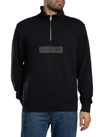 Napapijri Fleece Met Ritssluiting En Dooslogo, Zwart