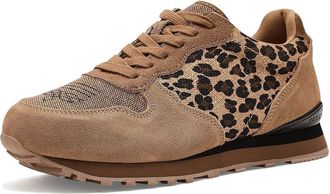 Roper Giddyup Leopard Womens Slippers Brown : 9.5 B - Medium, Suede