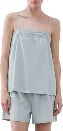 Mango Cotton Camisole in Mint Green at Nordstrom, Size Medium