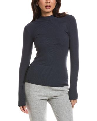 Barefoot Dreams Malibu Collection Ultra Soft Rib Mock Neck Pullover