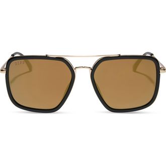 DIFF Eyewear Jesse Navigator Sunglasses in Black Gold at Nordstrom Rack