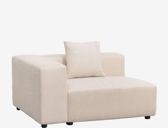 Sklum Sklum - M&oacute;dulo Esquinero Izquierdo 135x113 Cm Con Reposabrazos Alto Y Coj&iacute;n Para Sof&aacute; Modular Bruna