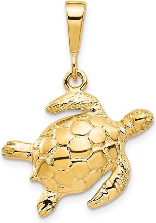 Diamond2Deal 10k Yellow Gold Turtle Pendant