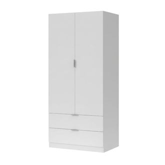 Calicosy Armario 2 puertas y 2 cajones h180 cm - blanco