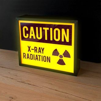 OEM Caja Iluminada - Gen&eacute;rico - Radioactividad - Metal - Vidrio - 32 X 11 X 36,5 Cm